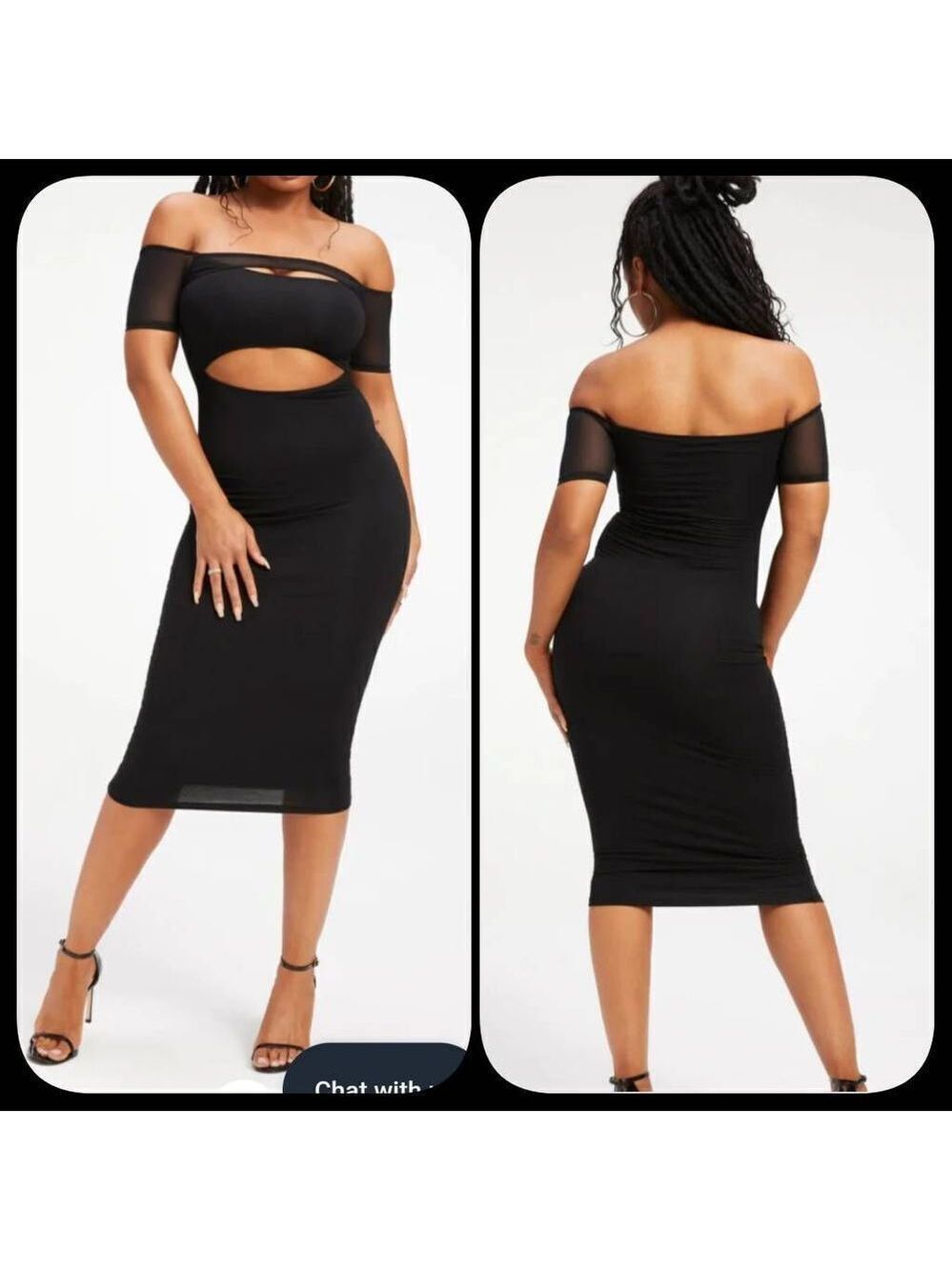Good American Off Shoulder Cut Dress SZ 6 or 3XL